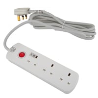 توصيلة كهربائية 3 مقابس 5 متر 2860 واط مع مفتاح تش...
