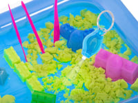 لعبة الرمل السحري المضيء مع حوض