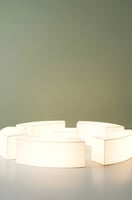 طقم كراسي مع طاولة مضيئ (6قطع) LED