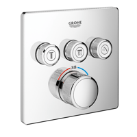 وجه خلاط دش مخفي مربع كروم سمارت بوكس جروهي GROHE