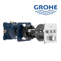 وجه خلاط دش مخفي مربع كروم سمارت بوكس جروهي GROHE