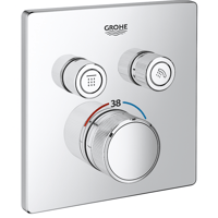 وجه خلاط دش مخفي مربع كروم سمارت بوكس جروهي GROHE