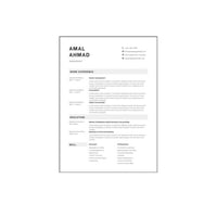 تصميم سيرة ذاتية cv نموذج باللغة الانجليزية | 008