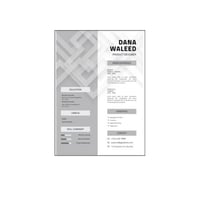 تصميم سيرة ذاتية cv نموذج باللغة الانجليزية | 007