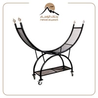 حامل حطب كبير مقوس - تصميم عملي لتحمل الأوزان الكب...