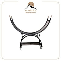 حامل حطب حديد حجم وسط - تصميم متين وسهل الاستخدام