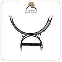 حامل حطب صغير مقوس - تصميم متين وسهل النقل