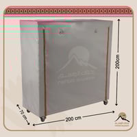 دولاب تخزين مقاس 2x2 العمق 70 لون رصاصي