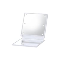 مرآية مكياج لون وردي مع إضاءة ليد