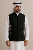 سديري رجالي شتوي - بيج مع اسود