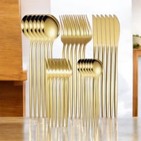 مجموعة أدوات مائدة من الفولاذ المقاوم للصدأ 30 قطع...