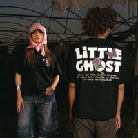 BLACK TEE - ROSE & BUTTERFLY