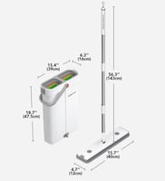ممسحة مسطحة مع دلو فتحتين تنظيف و تنشيف