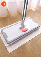 ممسحة أرضية للغبار بتقنية تركيب وازالة قماشة التنظ...