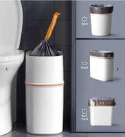 شدة أكياس نفايات مع ربطة للاغلاق