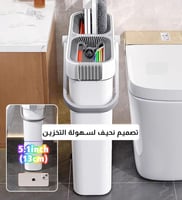 ممسحة مسطحة مع دلو فتحتين تنظيف و تنشيف