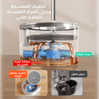 ممسحة ذكية بتقنية فصل الماء النظيف عن المتسخ الاصد...