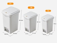 سلة مهملات تفتح بطريقتين عدة أحجام