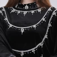 جلابية مخمل اسود