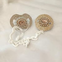 لهايه كرستال ذهبي مع مشبك