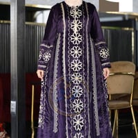 جلابيه مخمل مطرزه