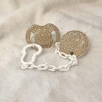 لهايه كرستال ذهبي مع مشبك