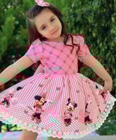 فستان بناتي وردي