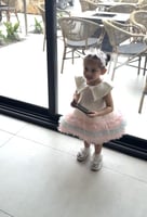 فستان من التل مع قبه