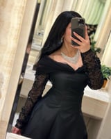 فستان سهره ميكادو انيق باكمام شك