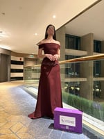 فستان سهرة بتفاصيل انيقة