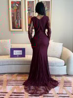 فستان ارجواني دانتيل بلون التوت البري