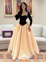 فستان سهرة كلاسيكي مخملي