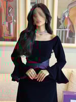 فستان مخمل راقي