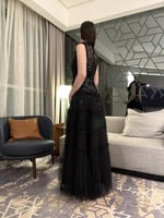 فستان اسود سهرة ملكي