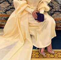 فستان ليموني كم زم انيق