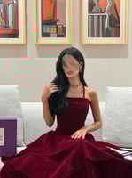 فستان ديما مخمل انيق