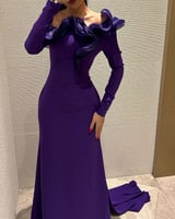 فستان موف بقصة فخمه