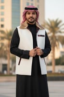 سديري ابيض/اسود /قلاب فرو مبطن