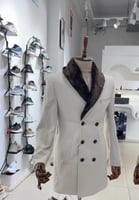 جاكيت رجالي كلاسيكي جوخ قلاب دبل فرو