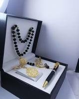 طقم رجالي بالاسم كبك قلم سبحه ميداليه