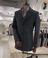 جاكيت رجالي كلاسيكي جوخ قلاب دبل فرو