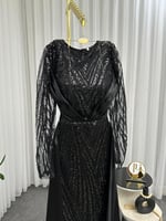 فستان سهرة اسود ملكي