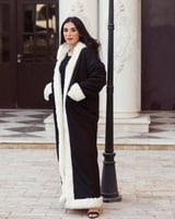 فروة نسائية فرو اسود