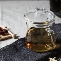 كوب زجاجي مع ملحقات زجاجية 375مل