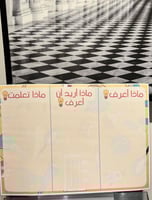 جدول التعلم ثيم علمي حجم كبير A3