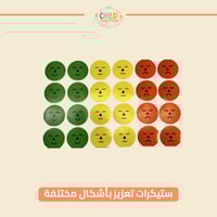 ستيكرات تعزيز بأشكال مختلفة