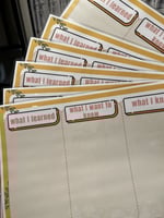 جدول التعلم للمجموعات بالإنجليزي