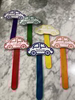 تطابق السيارات بالاعواد الملونة(انجليزية)