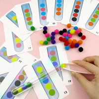 تطابق الكرات الملونة بالأنبوب