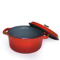 طقم قدور حديد الزهر الموقد بسطح غير لاصق